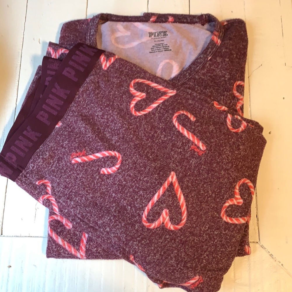 Like New VS PINK Long Sleeve/Pants PJ Set